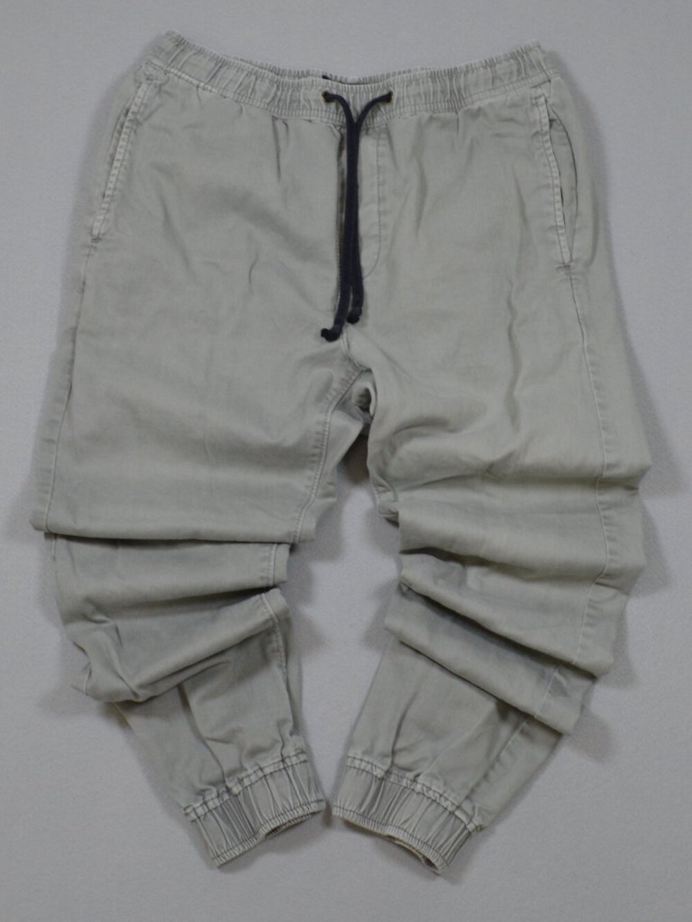 American Eagle Men’s XS Khaki Jogger Pants Elastic Waist Drawstring Tapered Cuff